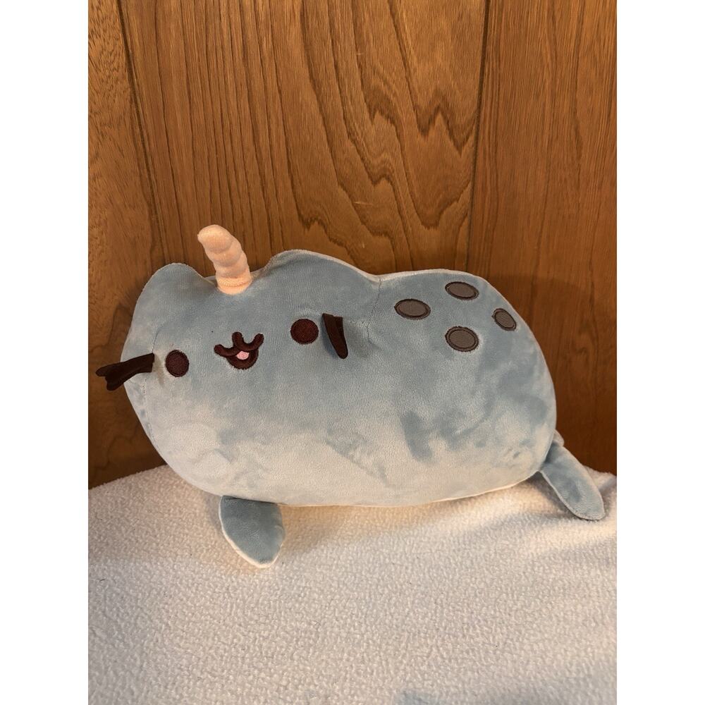 GUND Pusheen Cat Unicorn Narwhal Stuffed Animal Toy 12” Blue